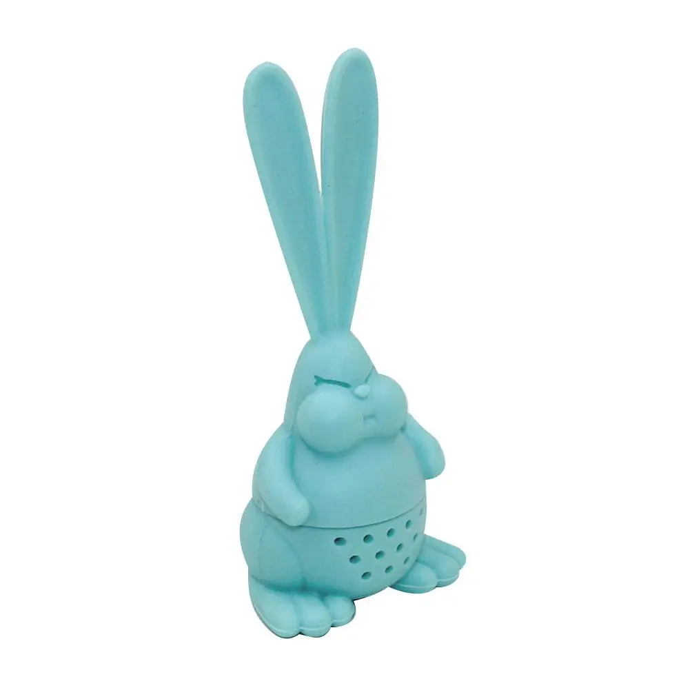 Силиконовый ситечко для чая Angry Rabbit чайные инструменты мультфильм кролик ситечко для чая карамельный цвет силиконовый кролик с большими ушами чайный пакетик