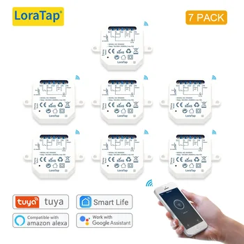 Smart Life WiFi สวิทช์ไฟอัตโนมัติ 1 GANG 10A จับเวลา DIY ทํางานร่วมกับ Google Home Alexa Echo รีโมทคอนโทรล Tuya LoraTap 1