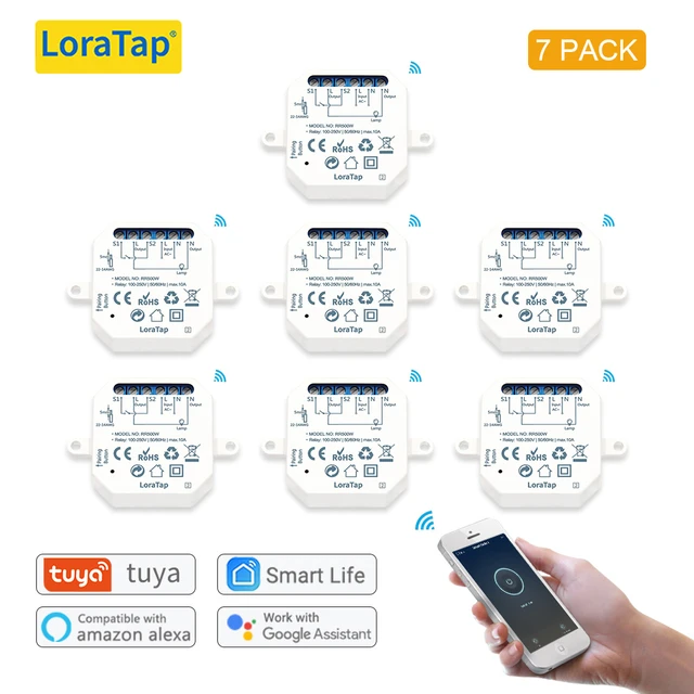 Loratap Smart Life Wifi Switch Light Automation 1 Gang 10a Timer Diy Works  With Google Home Alexa Echo Remote Controller Tuya - Switches - AliExpress