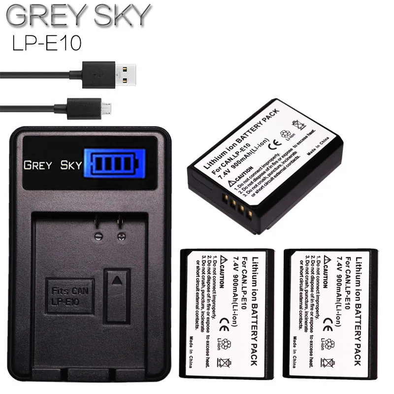 4 шт. для canon LP-E10 LP E10 батарея+ ЖК USB зарядное устройство для Canon Rebel T3 T5 T6 Kiss X50 Kiss X70 EOS 1100D EOS 1200D EOS 1300 - Цвет: charger and 3battery