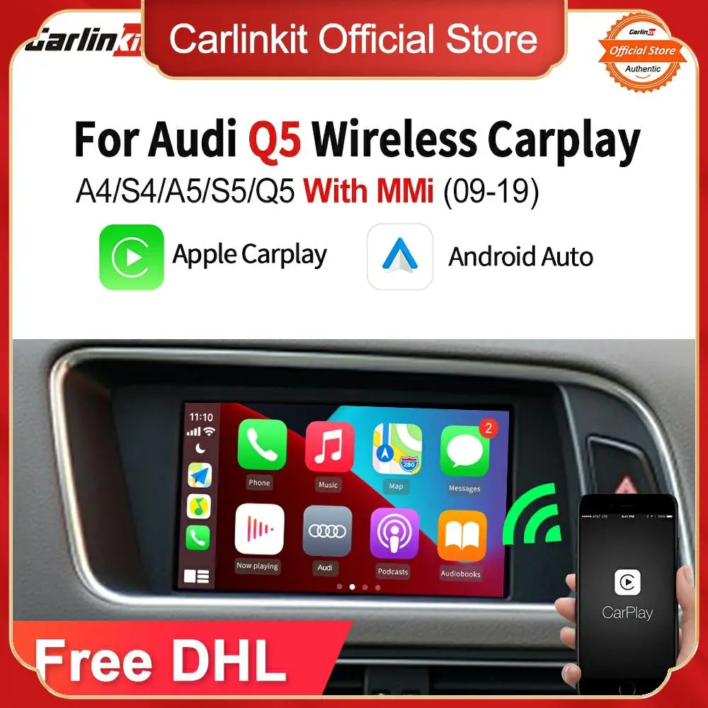Carlinkit беспроводной Apple CarPlay для Audi 2009 2018 A4 A5 Q5 S5 Non MMI активация Carplay и Android Авто