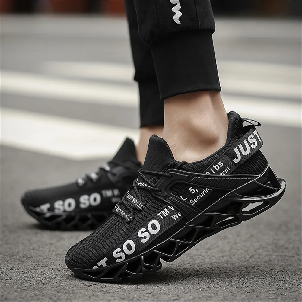 Mens Walking Shoes Running Non Slip Blade Type Sneakers