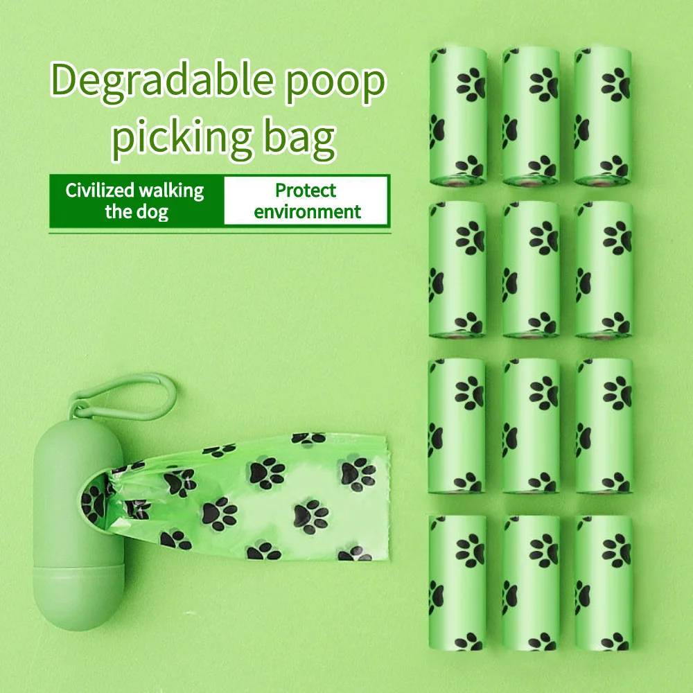 

HiCoDo Pet Bag Dispenser Dogs Waste Plastic Garbage Carrier Bio-degradable Poop Supplies Outdoor Travelling Cleaning Products