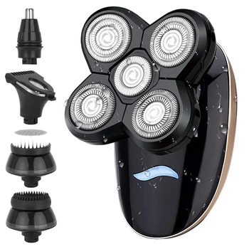

Electric Shavers for Men's 5D 5 in 1Nose Beard Trimmer Hair Clipper Dry and Wet Shaving Kit USB Rechargeable