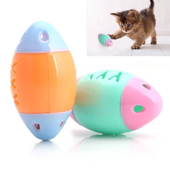

Fun Hot Kitten Pet Dog Cat Chew Sound Toys Fish Shaped Play Squeaky Teaser