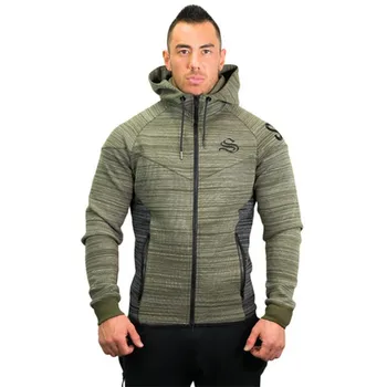 

Men Gyms Hoodies Brand Clothing Men Hoody Zipper Casual Sweatshirt Muscle Men's Slim Fit Fitness Hooded Jackets
