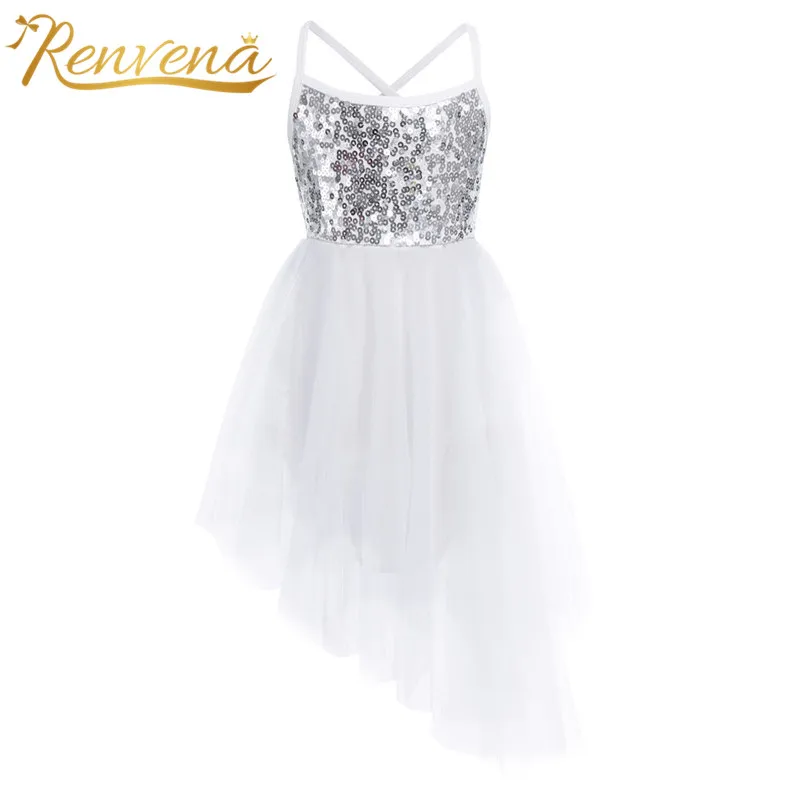 

Girls Sequins Ballet Tutu Dress Children Tulle Ballet Dress Gymnastics Leotard Dress Performance Costume Kids Lyrical Dance Wear