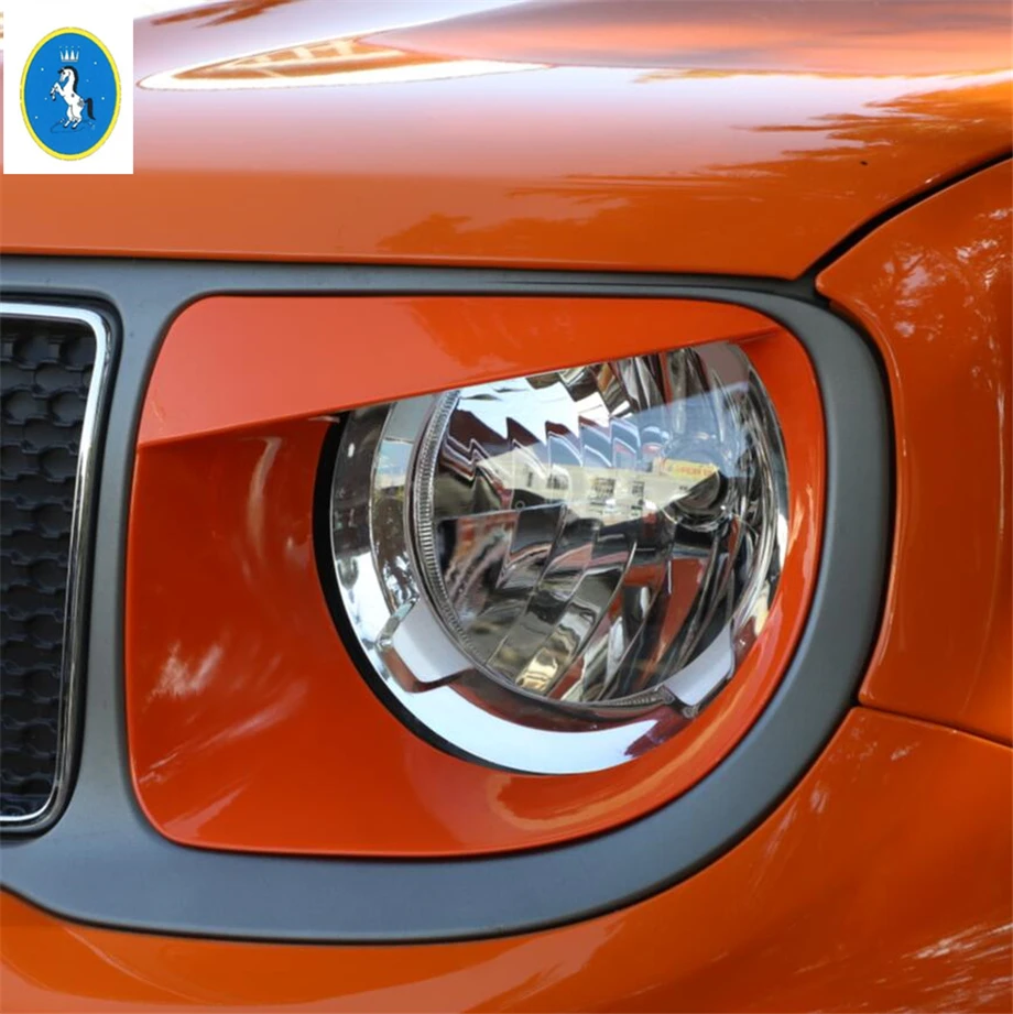 Yimaautotrim авто аксессуары передние фары фара рамка сердитая птица стиль крышка отделка Подходит для Jeep Renegade