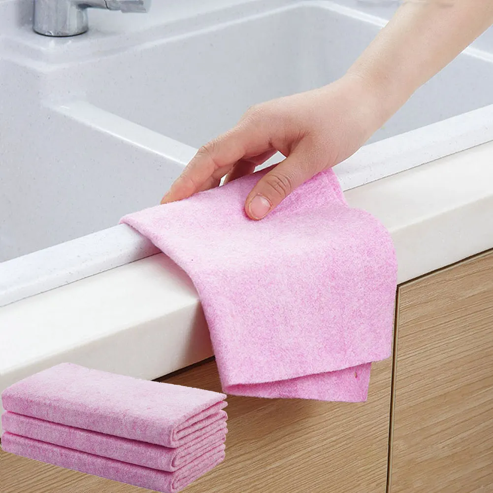 Kitchen Unique Household Cleaning Soft Absorbent Microfiber Washing Dish Bowl Cloth Clean Hand Towel Dishcloth | Дом и сад