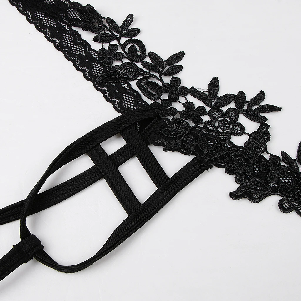 2 Colors Sexy Men's T-Back Underwear Low-rise Man Bikini G-String Thong Crotchless Lingerie