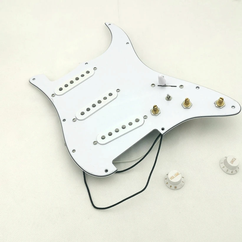 Звукосниматель для гитары SSS с одной катушкой Alnico 5 Электрическая Гитара Pickguard проводка