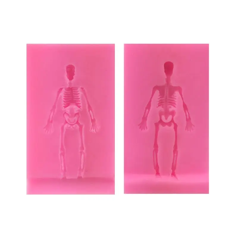 

4 pack 3D Halloween Skeleton with Matching Sarcophagus Coffin Silicone Mold