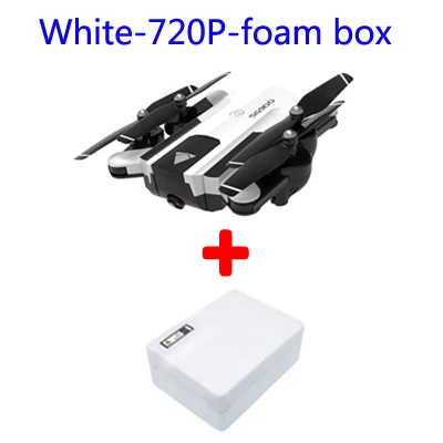 SG900-S черный Дрон камера HD 720P 1080P Профессиональный FPV Wi-Fi RC Дрон фиксированная точка высота удерживайте за мной 2,4G 4CH Квадрокоптер - Цвет: White-720P-foam box