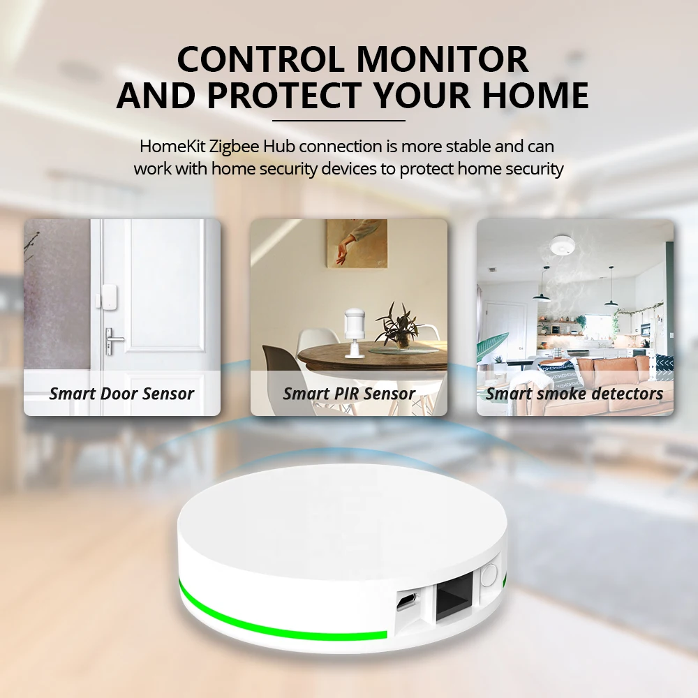 Trabalhar com Apple Controle de Voz Zemismart Zigbee Homekit Casa App Ligação Tuya Dispositivos Inteligentes Siri Homepod Ponte Hub - Image 5