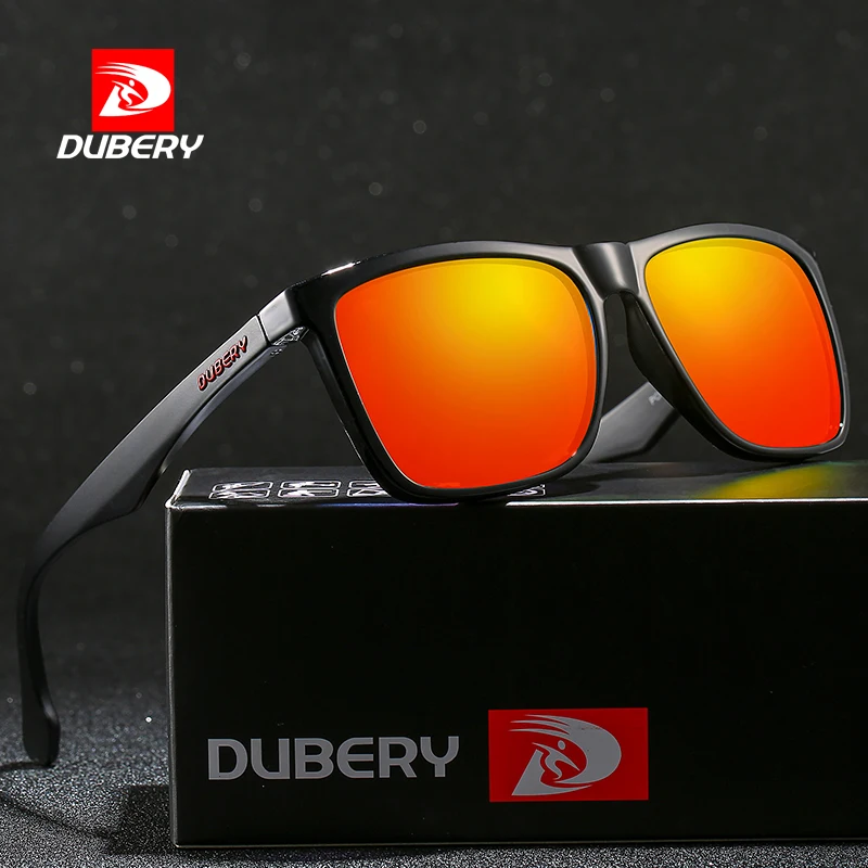 Солнцезащитные очки DUBERY D150 мужские квадратные поляризационные темные с защитой