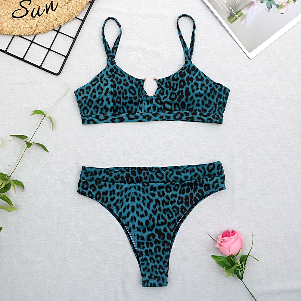 Sexy High Waist Bikini Female Large Swimsuits Beach Push Up Swimwear Girl Bikinis Set Swim Wear Womens Swimming Bathing Suit