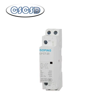 

1pcs Household small AC contactor CT-20A 1P/2P 220V single phase rail high power relay din rail small ac contactor