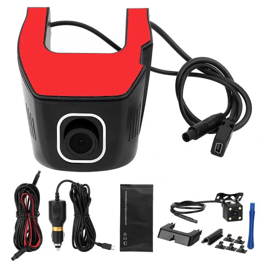 Автомобильный WiFi HD передний 1080P задний 720P Даш камера с двойным объективом для вождения рекордер автомобильные аксессуары DVR