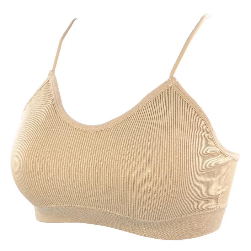 Женский бюстгальтер с мягкими чашечками удобный бесшовный для занятий йогой и