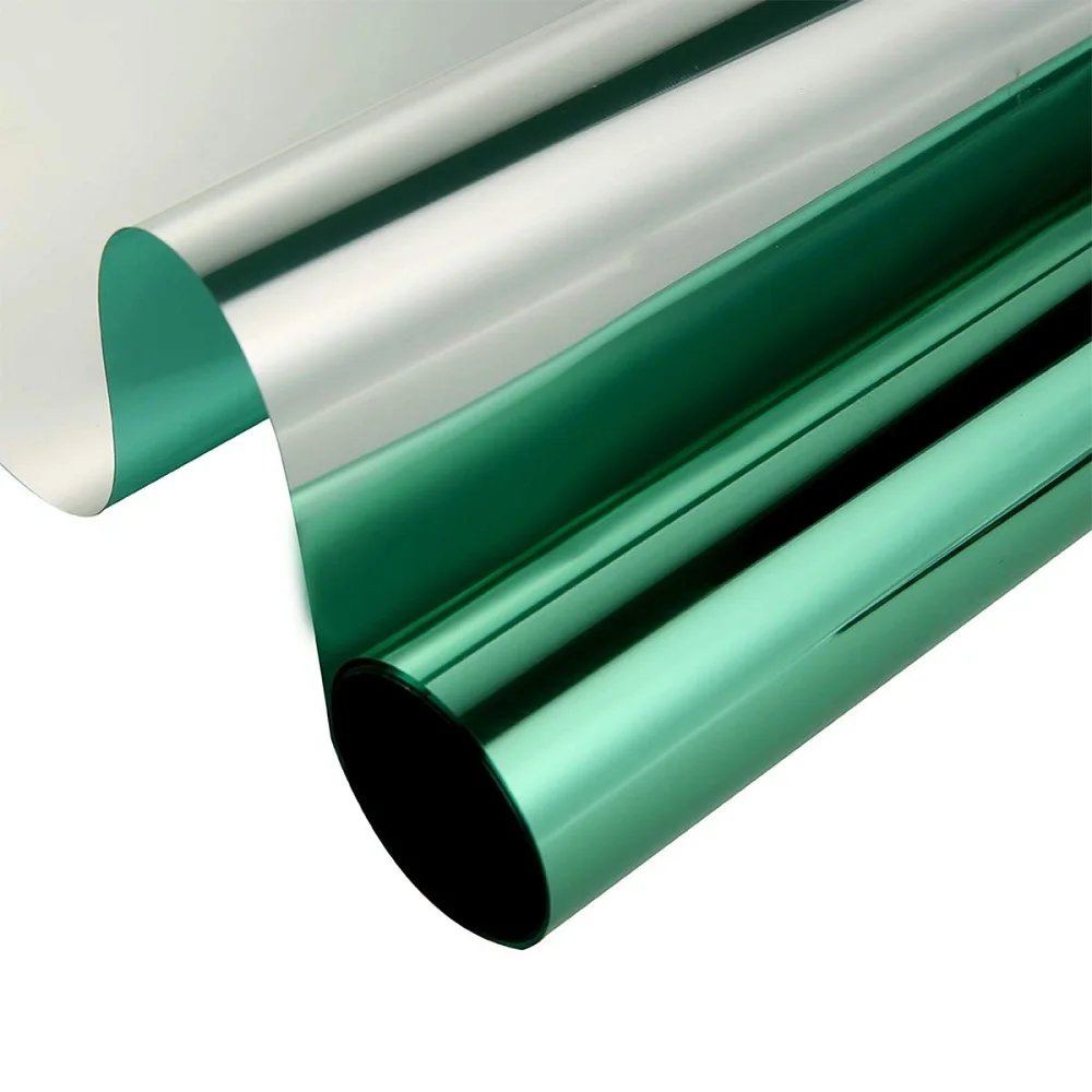 Green Silver 30 см x 4 м термоуправляемая стеклянная пленка защита конфиденциальности взрывозащищенное одностороннее зеркало в одну сторону перспектива прочная Съемная наклейка - Цвет: Green Silver