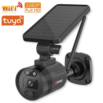 

Solar Security Surveillance Cameras With Wifi Outdoor Charging Battery Wireless Security Camera PIR Motion Detection Bullet CCTV