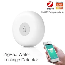 Tuya ZigBee Smart Home Water Sensor Leak Detector Flood Water Leakage Alarm Works With Tuya Zigbee Hub Tuya Smart Life