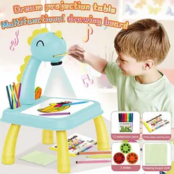 Crianças led projetor pintura arte desenho mesa de luz brinquedo para crianças educacional aprendizagem pintura brinquedos placa de mesa ferramenta