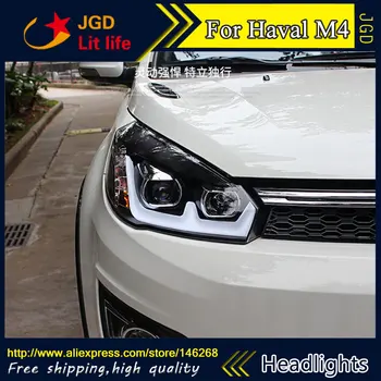 

Car styling LED HID Rio LED Haval M4 headlights Head Lamp case for Haval M4 headlight Bi-Xenon Lens low beam