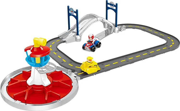 

Paw patrol track car action figure Watchtower ejection track children's ABS everest patrulla canina toy Children birthday gift