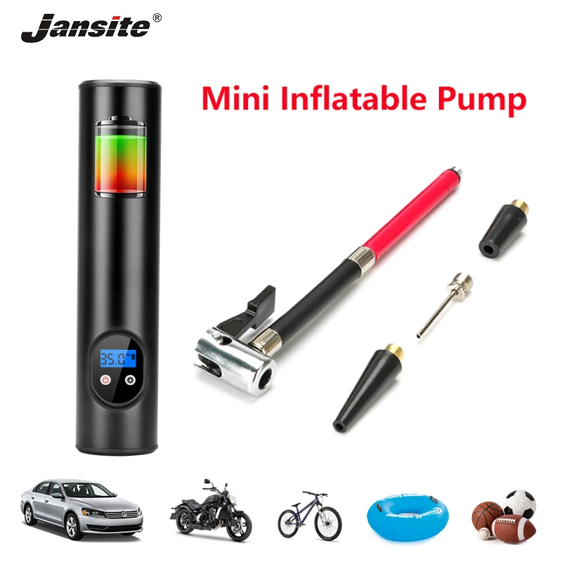 

Jansite Car Air Pump Compressor Portable Inflatable mini pump Digital Tyre Inflators Rechargeable for Car Bicycle Tires Balloons