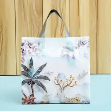 Красочные пластиковые хозяйственные сумки с ручкой бутик одежды подарочная упаковка мешок дамы сумки для покупок с принтом