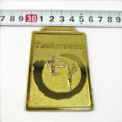 Ушу медаль тхэквондо Sanda Чемпион медаль детская памятная медаль за соревнования бронзовая медаль - Цвет: Белый