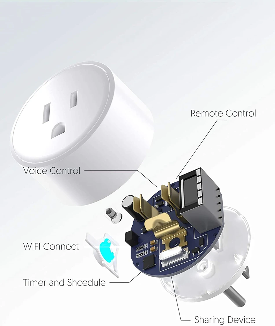 Ʈ ÷ WiFi  ܼƮ ̱ EU 16A   Ÿ̸  Tuya SmartLife APP  Alexa Google Assistant