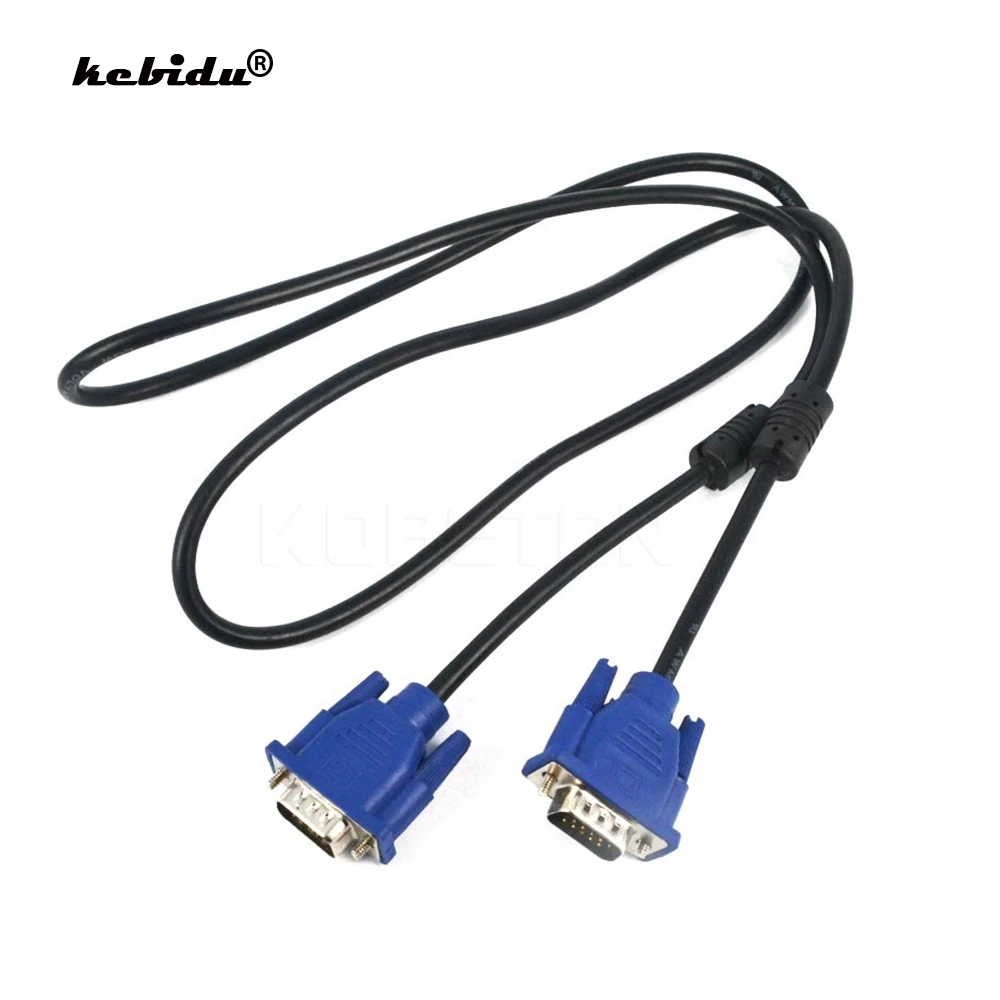 data cable types 2022 New 1.3M VGA to VGA Cable 15 Pin Male to Male Extension Converter Connector For Computer Monitor Projector PC TV Adapter av to hdmi converter