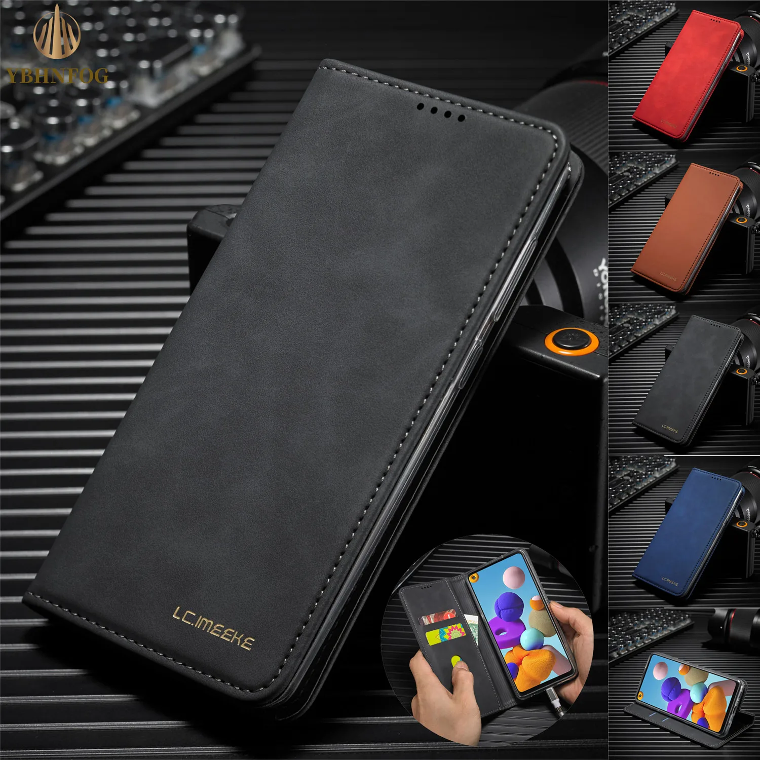 kawaii samsung cases Flip Case For Samsung Galaxy S7 Edge S8 S9 Plus S10 S20FE S21 S22 Ultra Luxury Wallet Stand Book Cover Phone Coque Magnetic Bag silicone case samsung