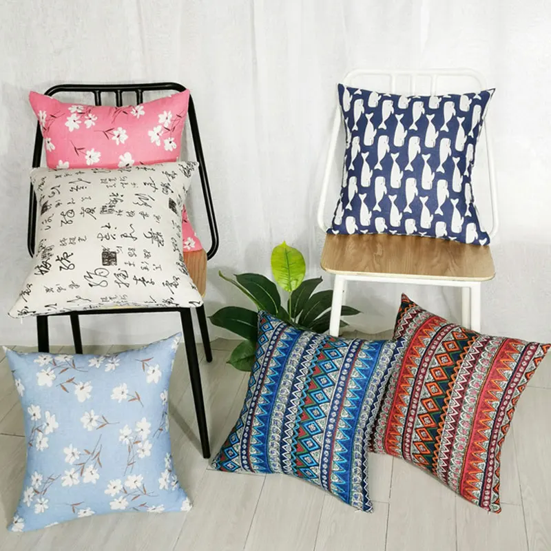 

40x40cm Geometric Nordic Cushion Cover Striped Throw Pillow Cover Polyester Cushion Case Sofa Bed Decorative Pillow Case Cojines