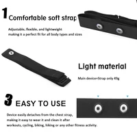Heart Rate Monitor Chest Strap Replacement Belt Compatible with Polar H7 H9 H10Garmin Wahoo Magene Coospo Transmitters Soft Band 2