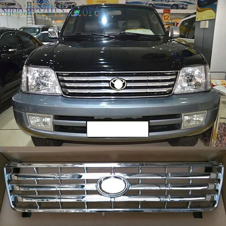 Для Toyota Prado LC90 3400 2700 1996-2002 ABS Хромированная передняя решетка бампера вентиляционная решетка отверстие отделка автомобиля Стайлинг Аксессуары 1 шт