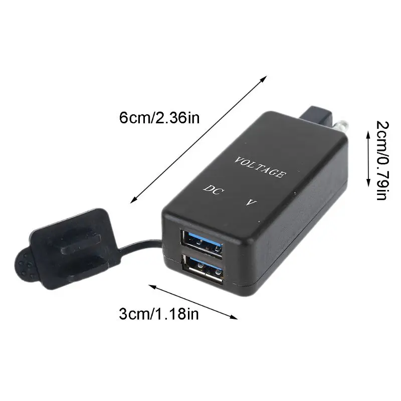 Мотоцикл SAE к USB адаптер мотоцикл QC 3,0 двойной USB зарядное устройство светодиодный вольтметр