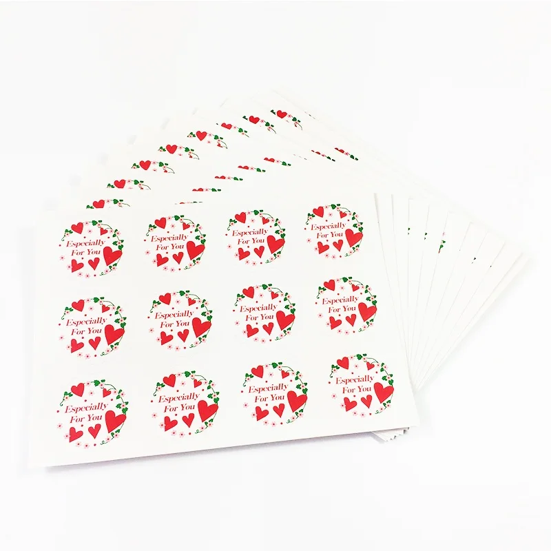 

120pcs/pack Especially For You Round Heart Sealer Baking Decoration Label Multifunction