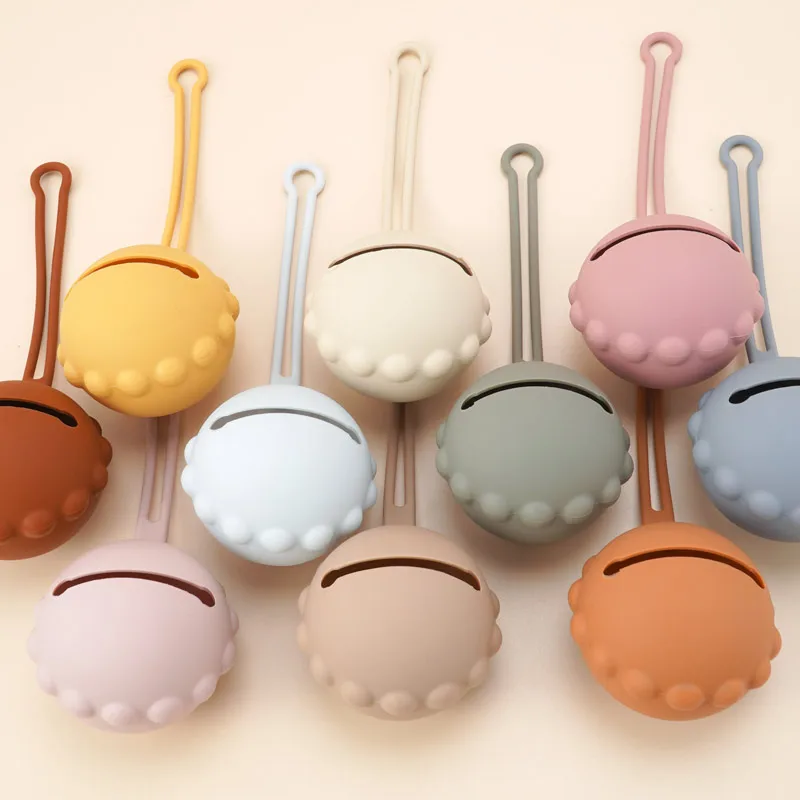 Kawaii Cartoon Lion Pacifier Storage Box Portable Soother Container Box Travel Easy to Carry Food Grade Silicone BPA Free Kids 3
