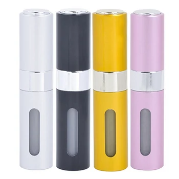 

8ml 1 Piece Portable Mini Travel Perfume Bottle Atomizer 4 Colors Parfum Bottles For Spray Scent Pump Case