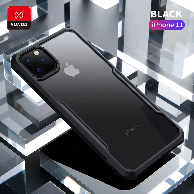 Black Роскошный противоударный силиконовый чехол для Apple iPhone 11 Pro X XS Max XR, задняя крышка с логотипом телефона, защитный чехол 360, магнитный автомобильный держатель - Цвет: Black
