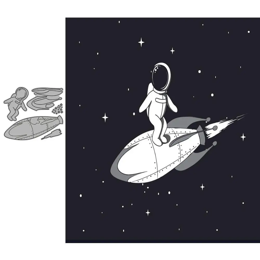 Rocket Glide бумага для скрапбукинга металлические штампы создания карт космическая