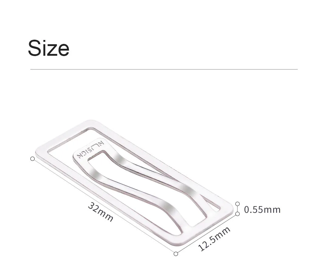 10 шт. Xiaomi NUSIGN металлические скрепки износостойкие марганцевые стальные Сортировка документов простая классификация повторное использование офисное хранение
