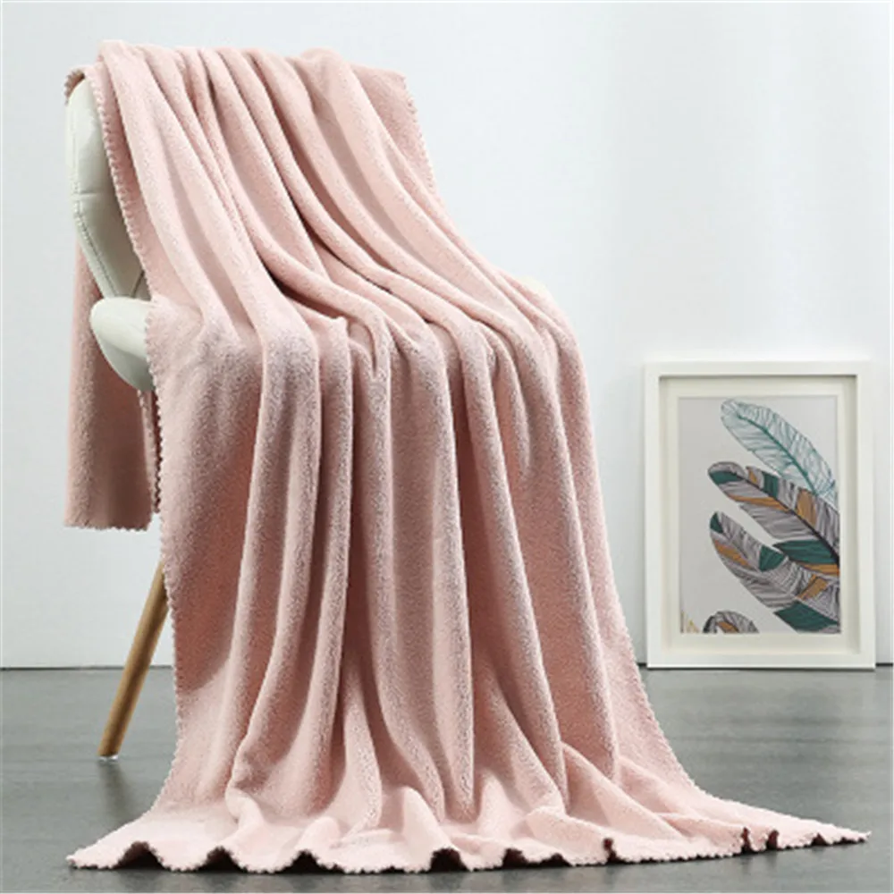 pale pinkish gray Увеличивающее утолщение полиэстер бархат коралловый бархат абсорбирующее домашнее Большое банное полотенце - Цвет: pale pinkish gray