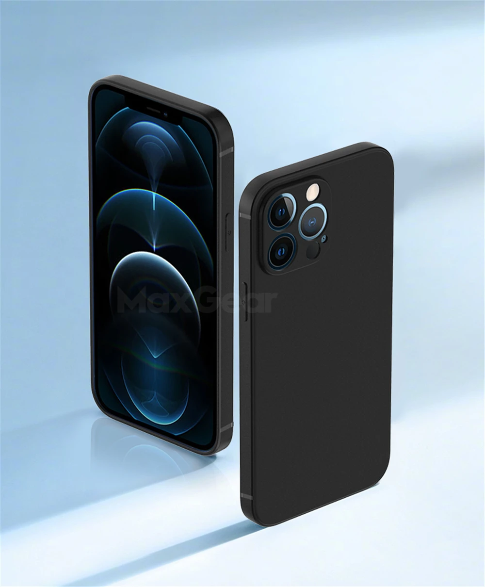 Matte Ultra Thin Silicone Case For iphone 12 13 11 Pro Max 13 Mini X XS Max XR 7 8 6 S 6S Plus SE 2020 Soft TPU Black Back Cover 11 phone case