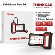 THINKCAR Thinkscan Plus S4 Lifetime Free Car Diagnostic Tool ECM/TCM/ABS/SRS/BCM System DIY 3 Reset Services OBD2 Auto Scanner
