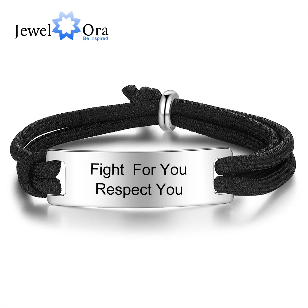 Personalized Engraving Stainless Steel Id Bar Bracelets For Men