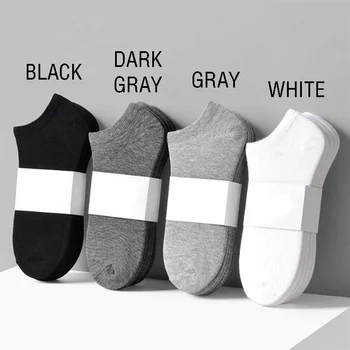 

5 Pairs Low Cut Socks Shallow Summer Autumn Short Pure Cotton Breathable Socks Medias Femininas Socks Unisex Anti Slip Invisible